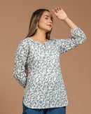 Block Printed Cotton Short Kurti
