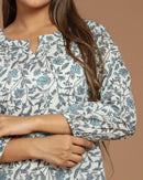 Block Printed Cotton Short Kurti