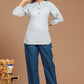 Navy Narrow Leg Cotton Pants