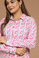 Blush Geometry Cotton Co-Ord Set