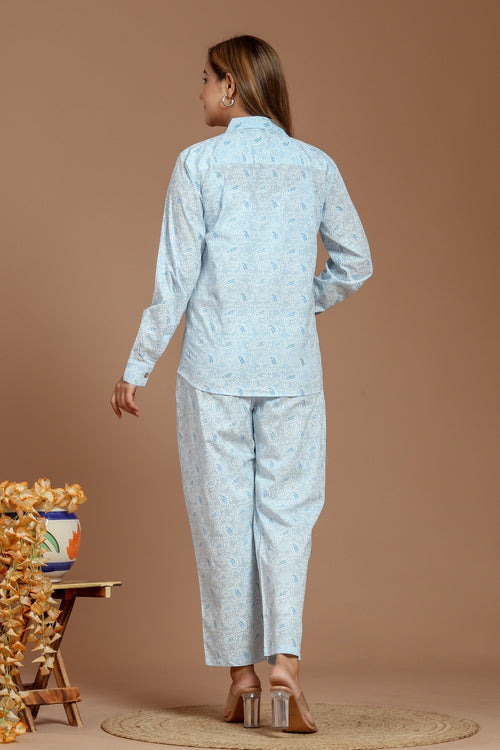 Blue Mist Printed Co-Ord set
