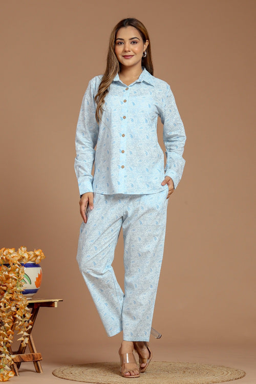 Blue Mist Printed Co-Ord set