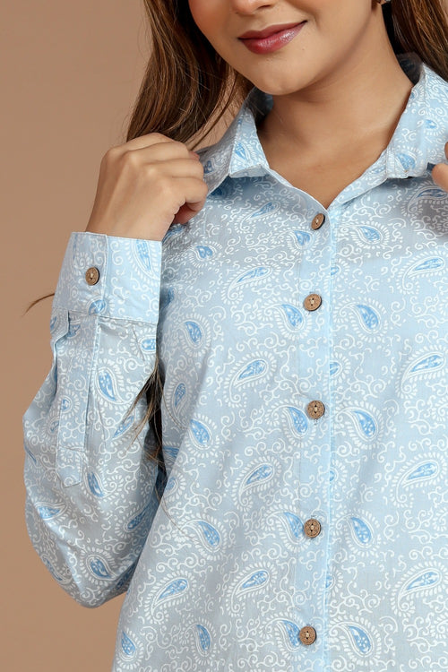 Blue Mist Printed Co-Ord set