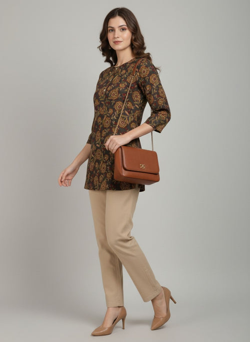 Block Printed Cotton Short Top