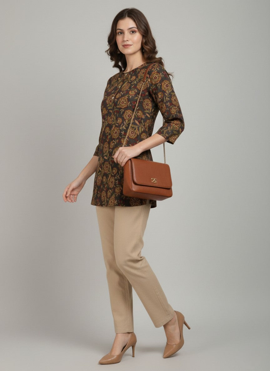 Block Printed Cotton Short Top