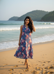 Ocean Petal Halter Dress