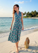 Tropical Breeze Halter Dress