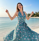 Tropical Breeze Halter Dress