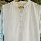 White Kurta - Fluorescent Blue