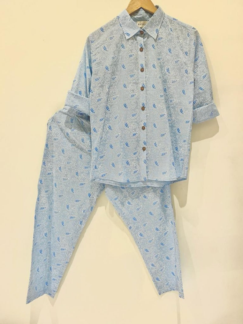 Blue Mist Printed Co-Ord set