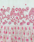 Pink Bloom Chanderi Silk Dress