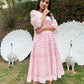 'Chanderi Silk' Pink Bloom Printed Dress - Limited Edition