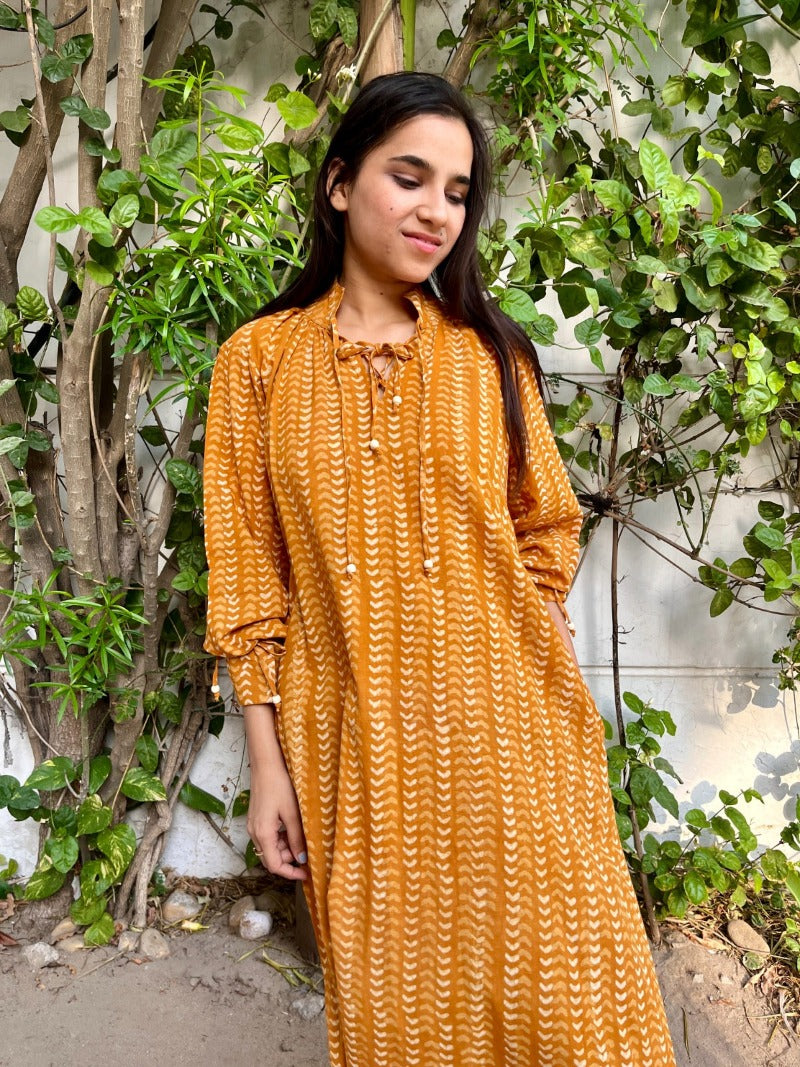 Buy W Indigo Booti Dabu Print Kurta | Shoppers Stop