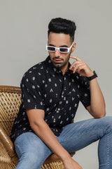 COTTON PRINTED HALF SLEEVE SHIRT