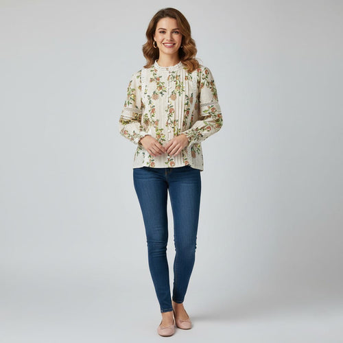Orchard Blossom Cotton Short Top