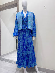 Ocean Mirage Modal Silk Satin Set