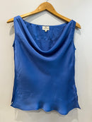 French Blue Modal Satin Short Top
