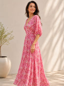 Coral Pink Habutai Silk Dress