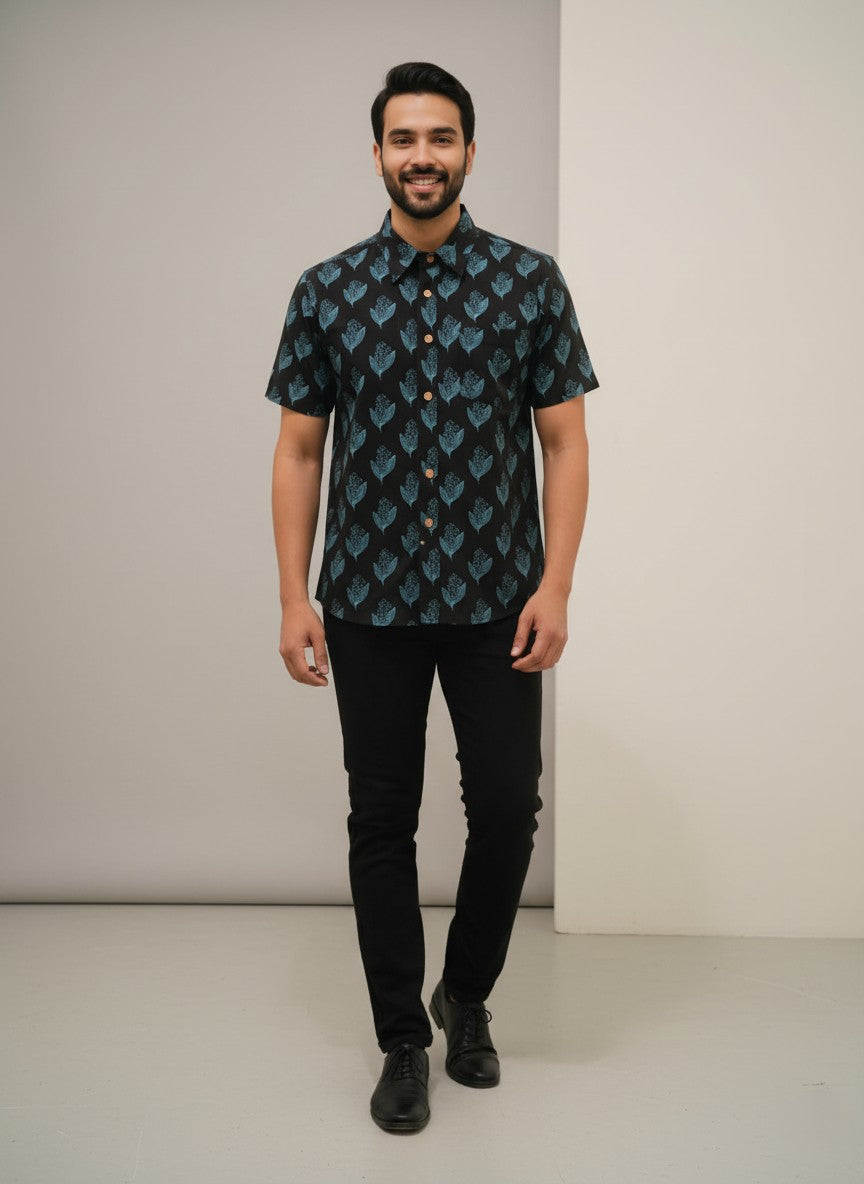 Cotton Printed Half Sleeve Shirt