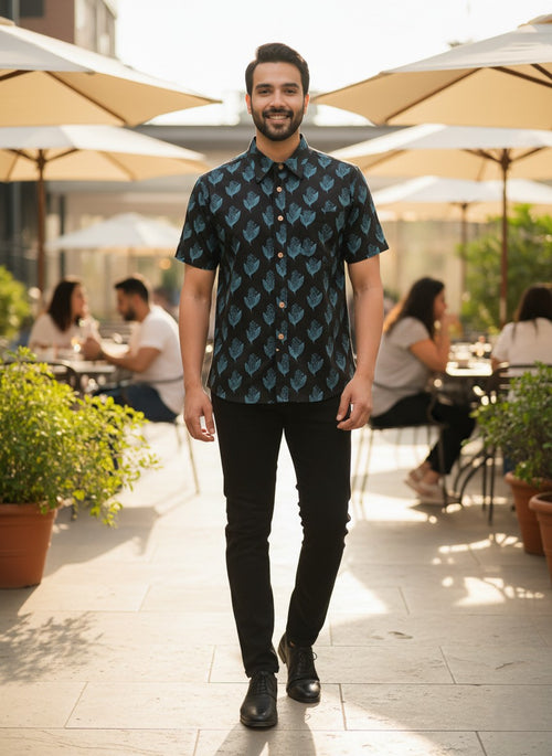 Cotton Printed Half Sleeve Shirt