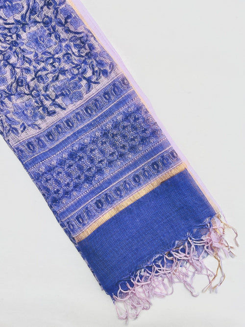 Block Printed Kota Doria Dupatta