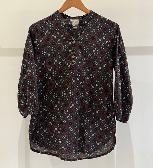 Block Printed Cotton Short Kurti
