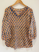 Block Printed Cotton Short Kurti
