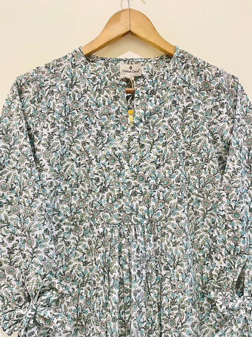 Block Printed Cotton Short Top