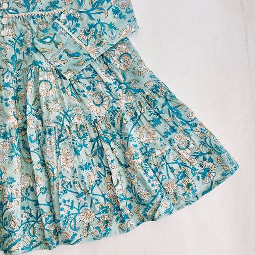 Girls Printed Tiered Dress (0–8 Years)