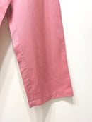 Dusty Pink Wide Leg Cotton Pants