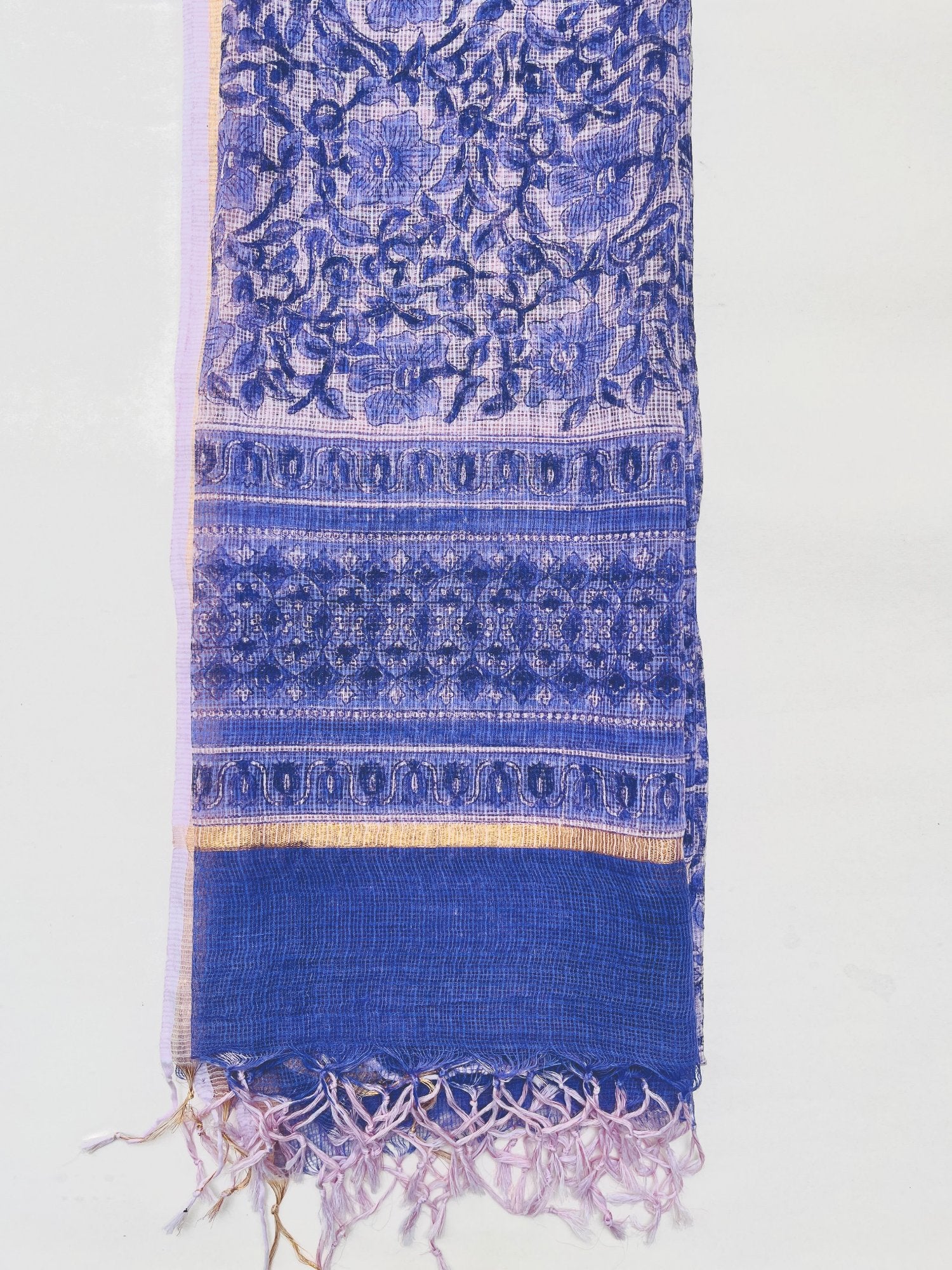 Block Printed Kota Doria Dupatta