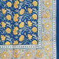 Misty Blue Block Printed Bedsheet Set