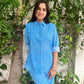Blue Gingham Printed Co-Ord Set
