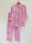 Pink Jaal Printed Cotton Co-Ord set