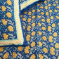 Misty Blue Block Printed Bedsheet Set
