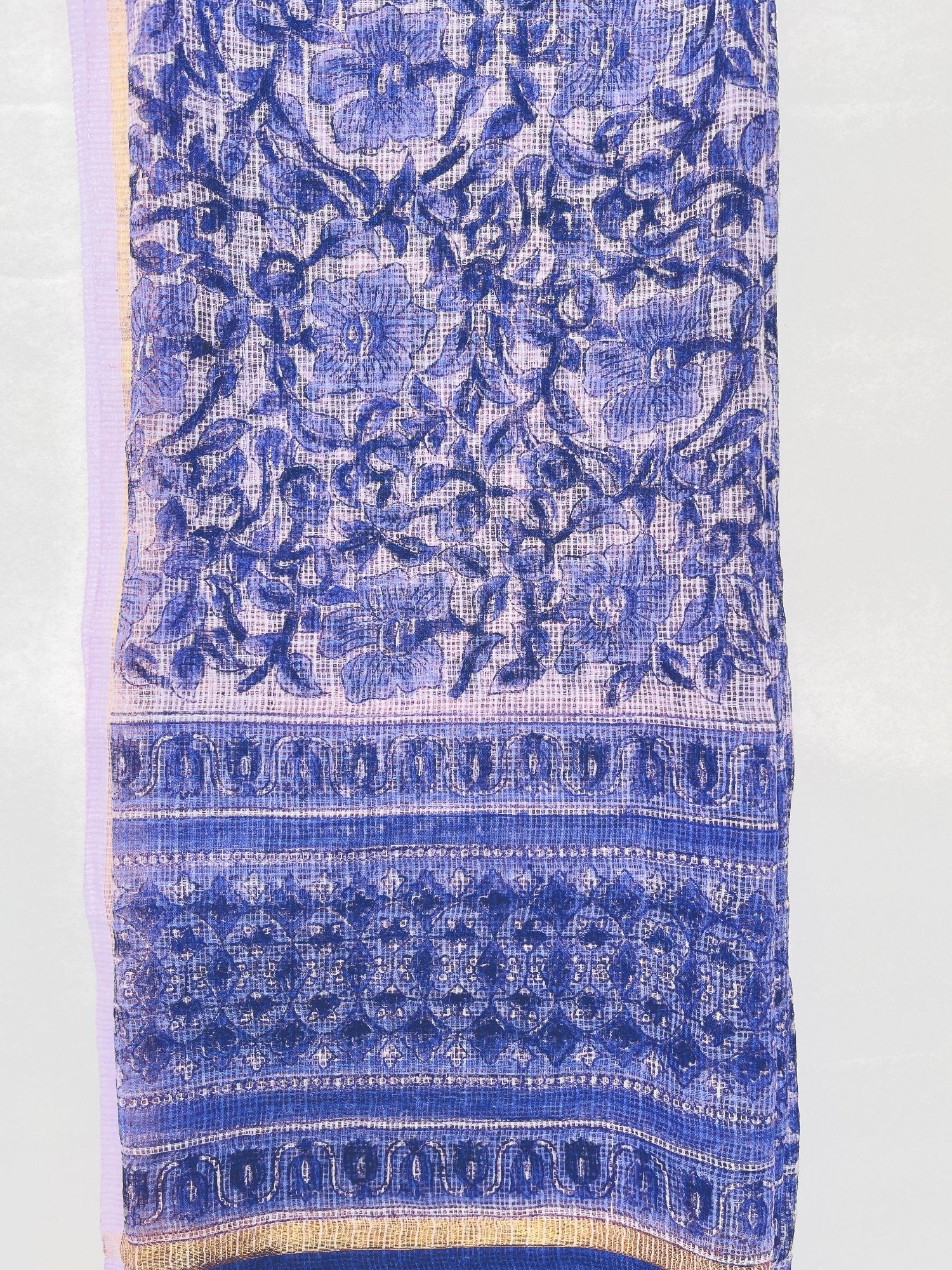Block Printed Kota Doria Dupatta