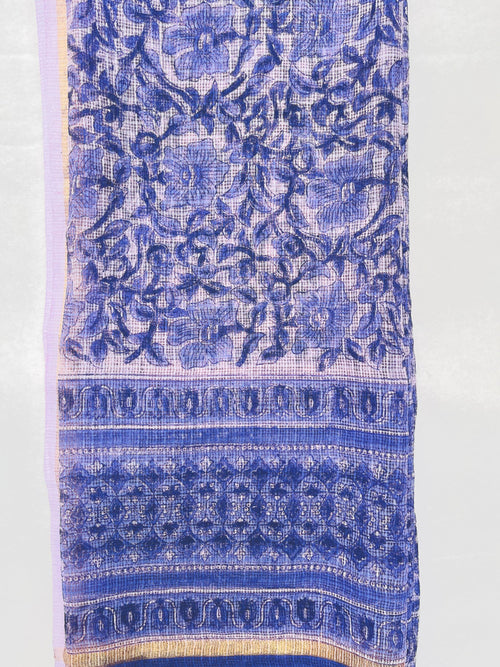 Block Printed Kota Doria Dupatta