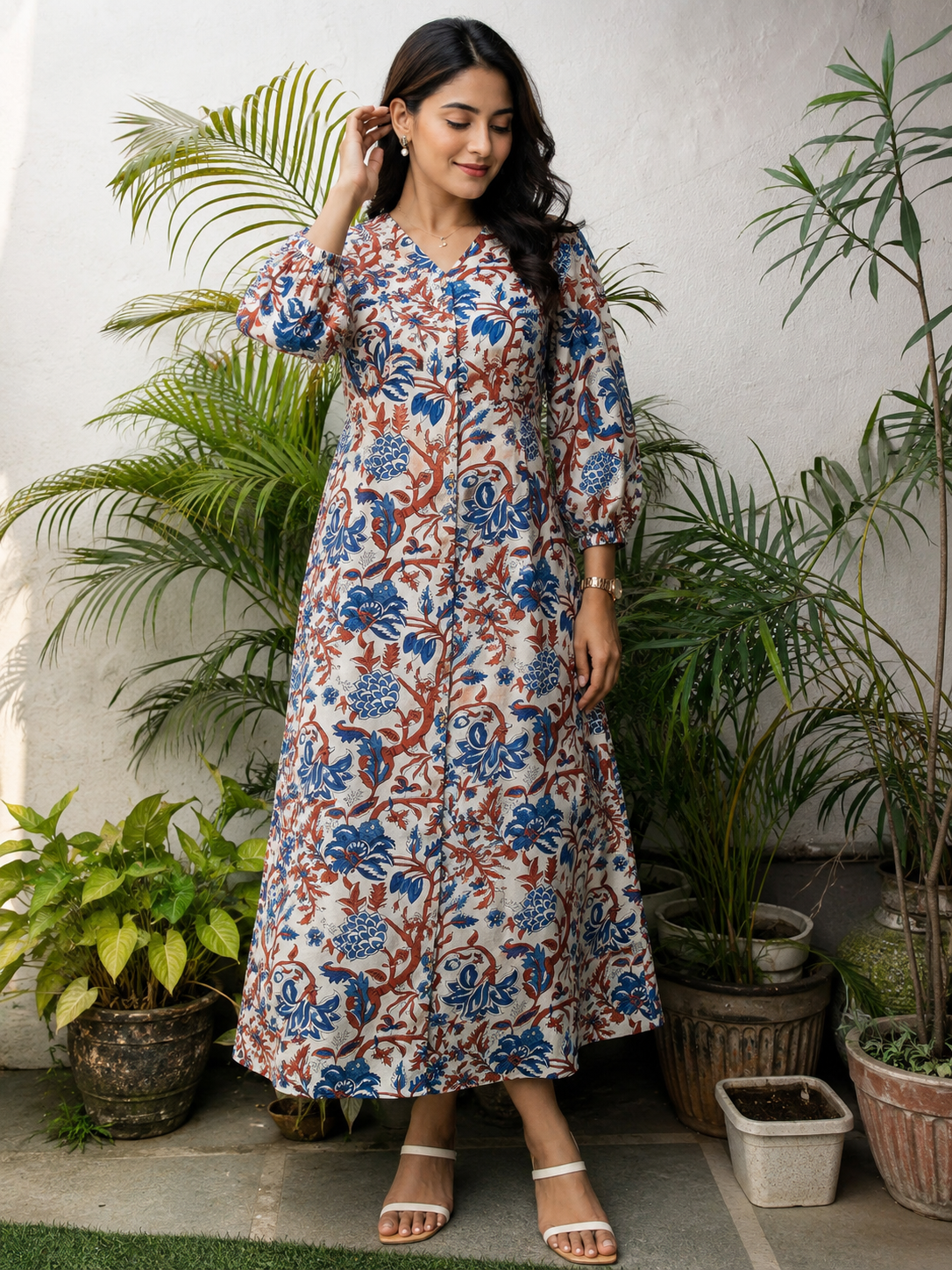 Neel Tara Chanderi Dress