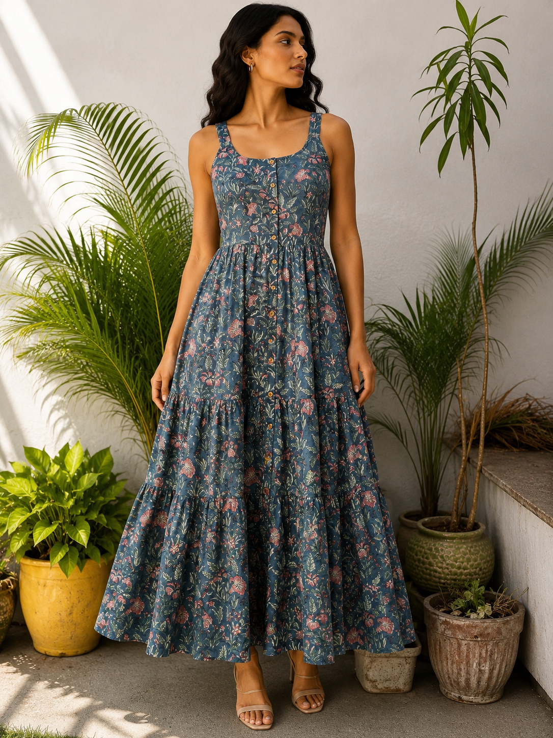 Sage Petal Elegance Dress