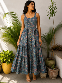 Sage Petal Elegance Dress