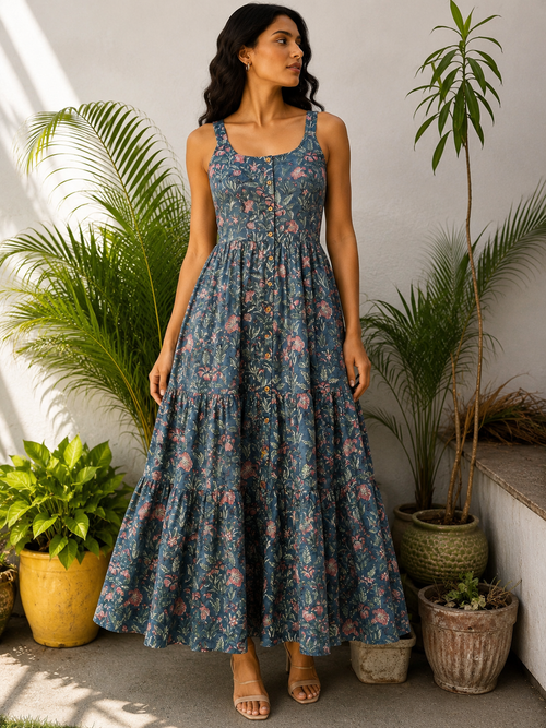 Sage Petal Elegance Dress
