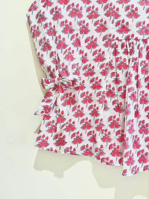 Block Printed Cotton Short Top