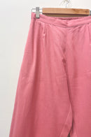 Dusty Pink Wide Leg Cotton Pants