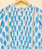Lace Block Printed Cotton Top