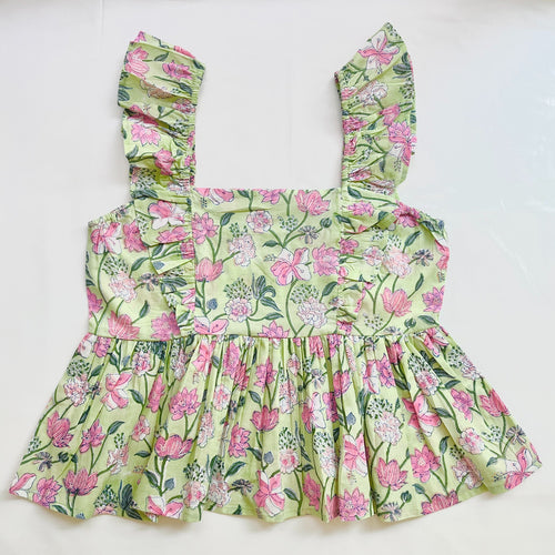 Block Printed Cotton Short Top