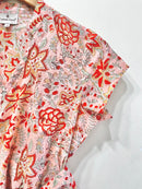 Coral Jaal Wrap Cotton Top