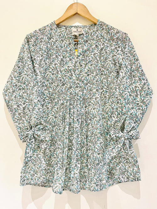 Block Printed Cotton Short Top