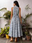Sea Whisper Halter Dress