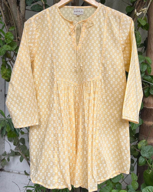 Block Printed Cotton Short Top
