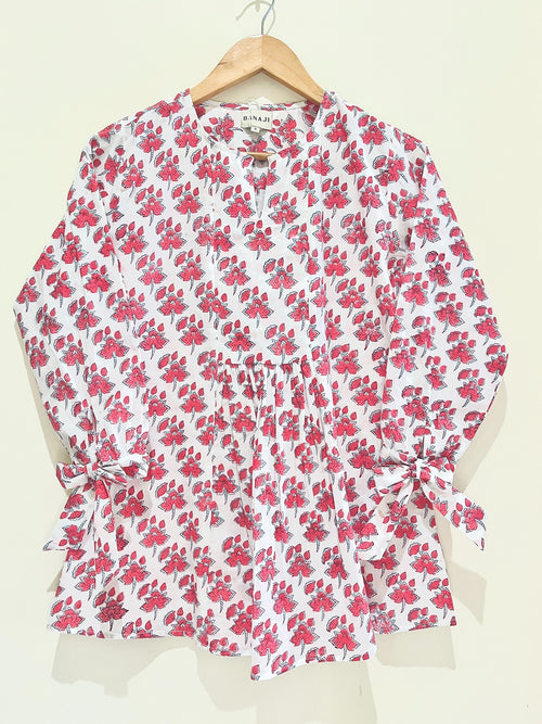 Block Printed Cotton Short Top